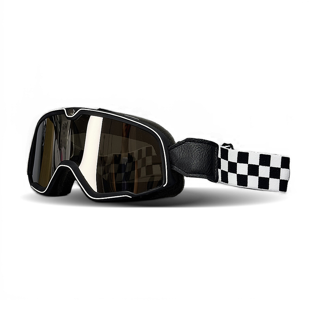 Aero Cycling Helmet - Retro Motorcycle Helmet Pilot Goggles Glasses