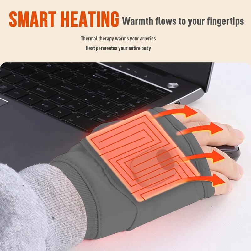 Cycling Gear Essentials - USB Powered Heating Gloves with 3-Gear