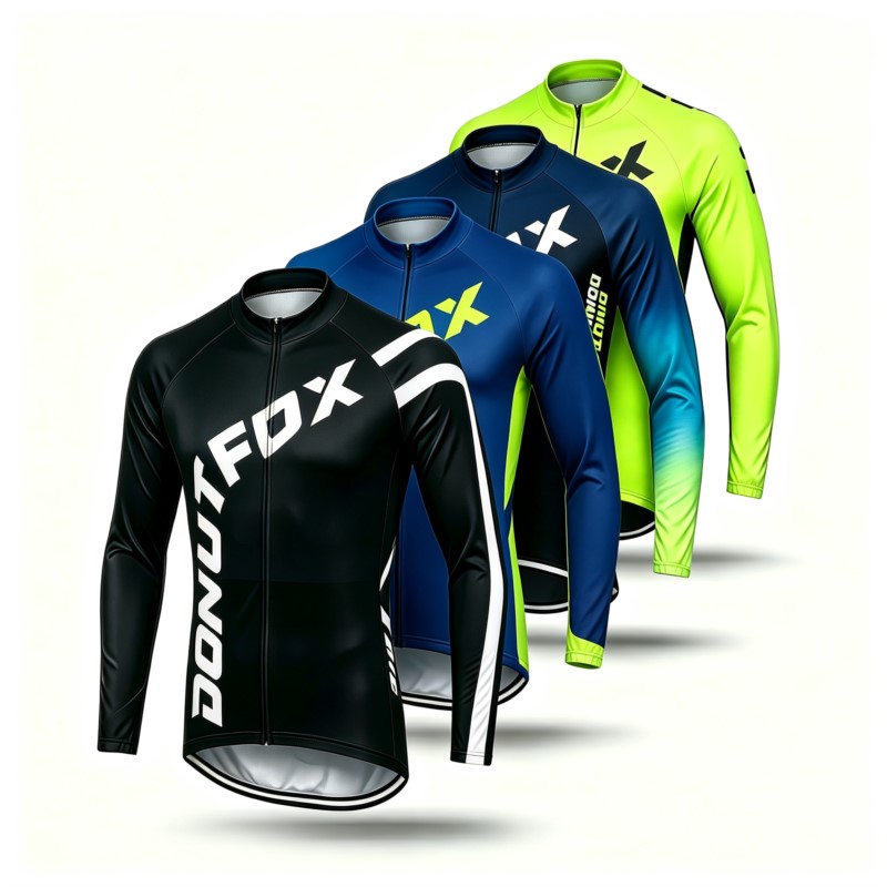 Cycling Protective Gear - Men Long Sleeve MTB Jersey &