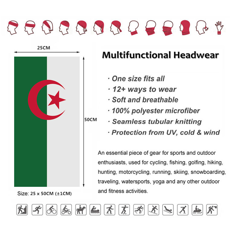 Algeria Flag Printed Bandana H - огляд і ціна Cycling Gear For Women