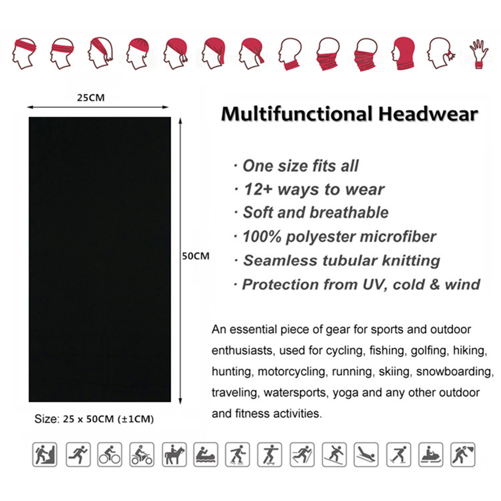 Seamless Solid Color Bandanas  - огляд і ціна Cycling Gear For Women
